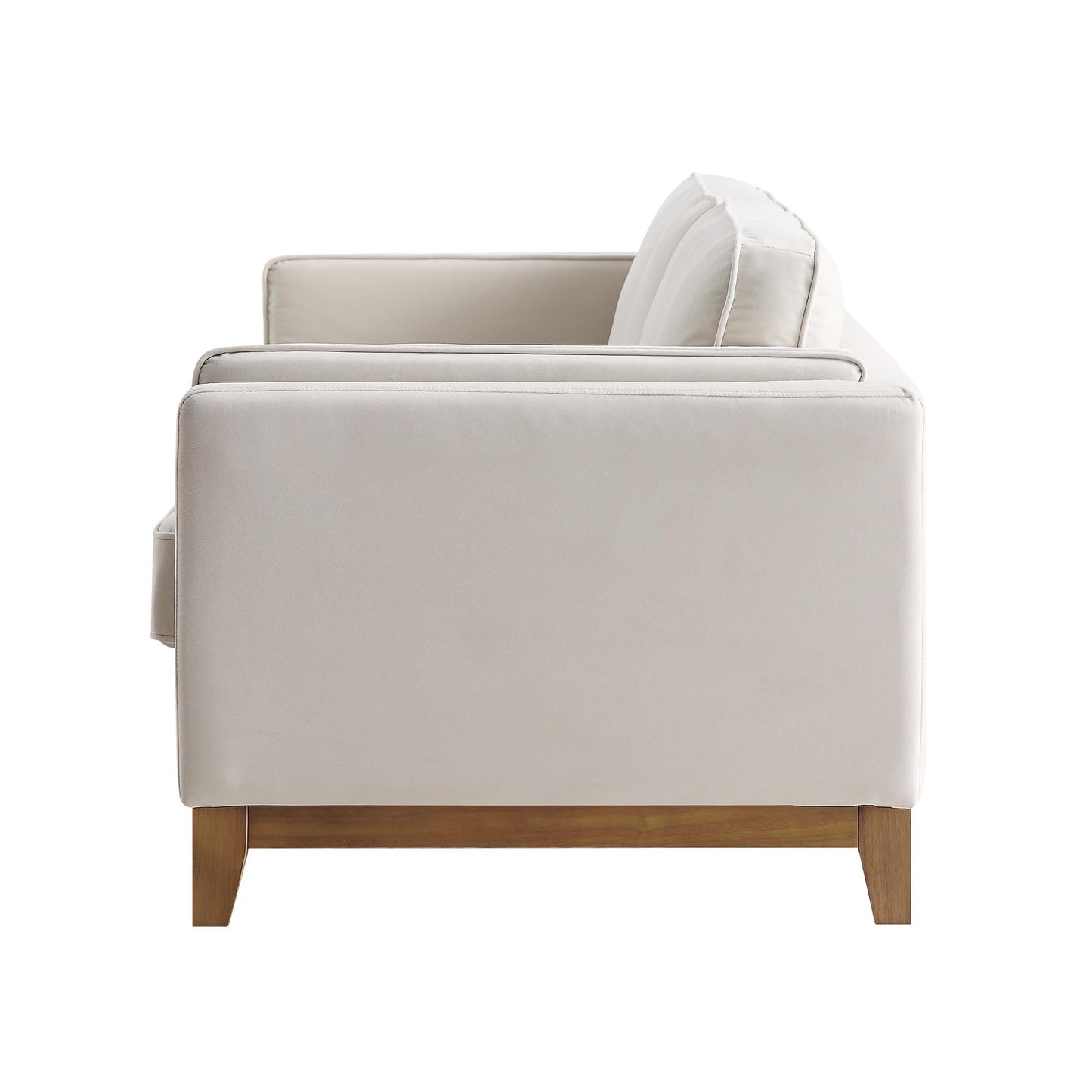 Canapé 2 places en velours champagne Dipley