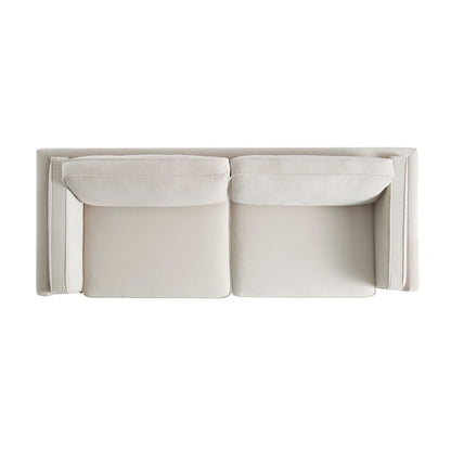 Canapé Dipley en velours champagne, 3 places