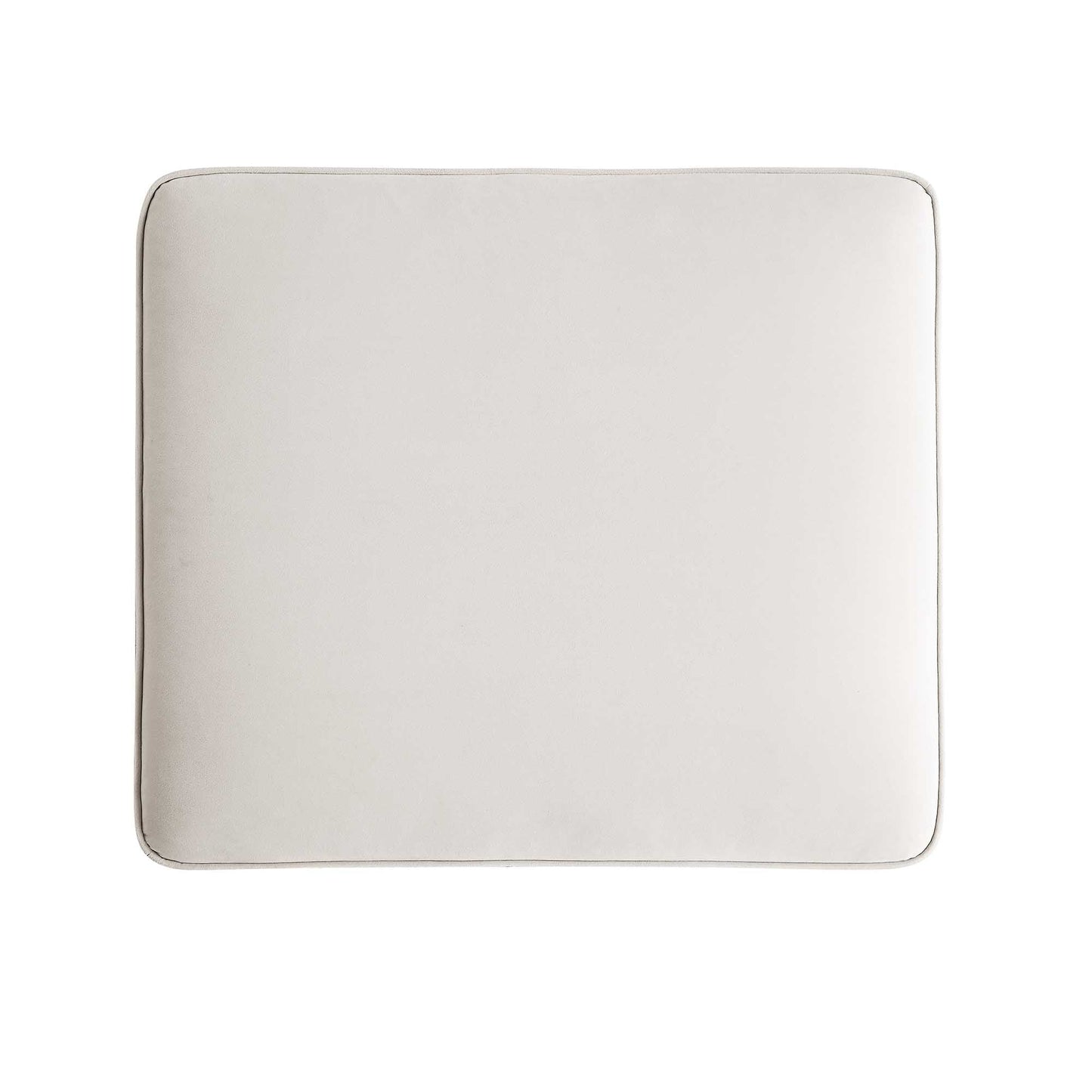 Repose-pieds de rangement en velours champagne Dipley