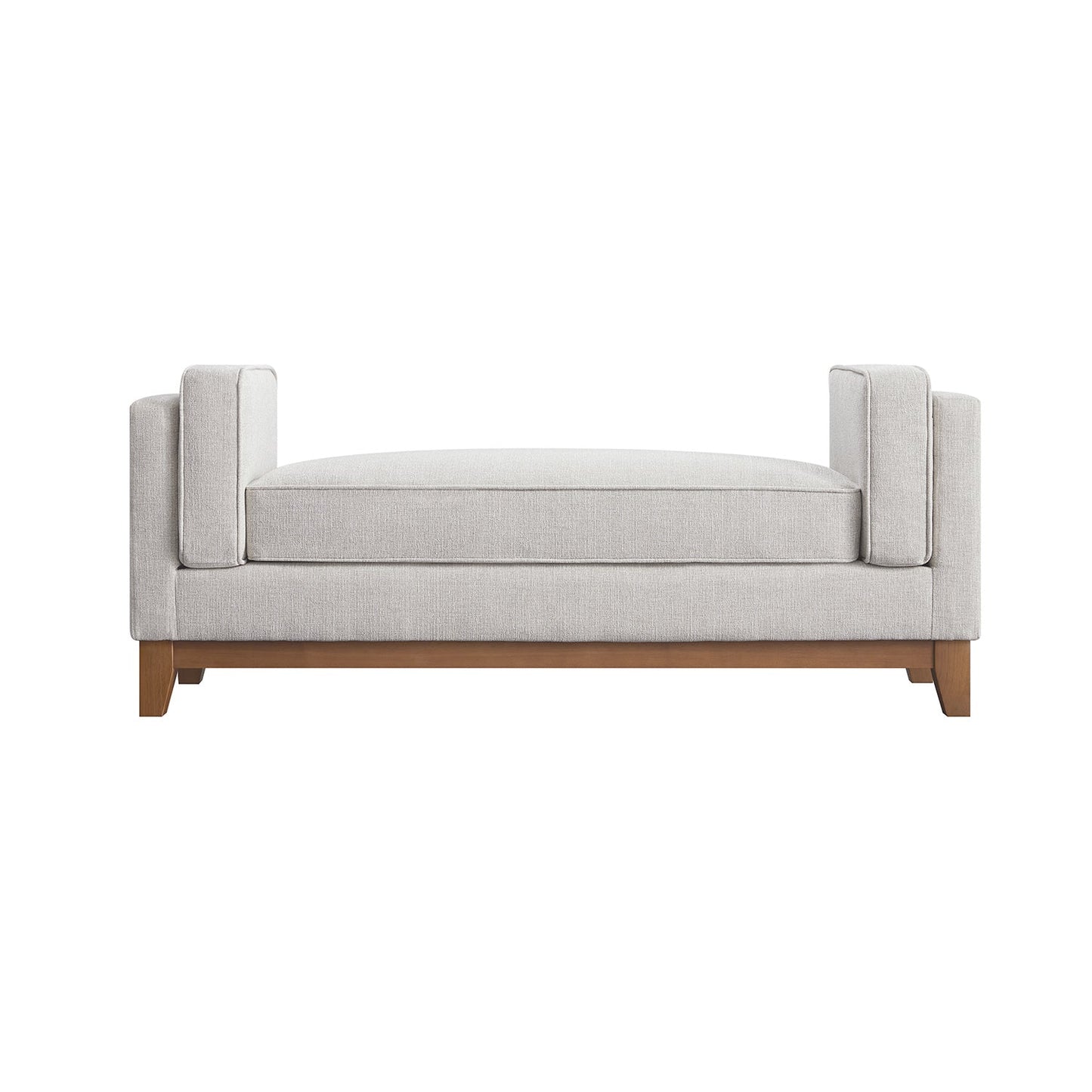 Banc rembourré en tissu tissé Dipley Oatmeal