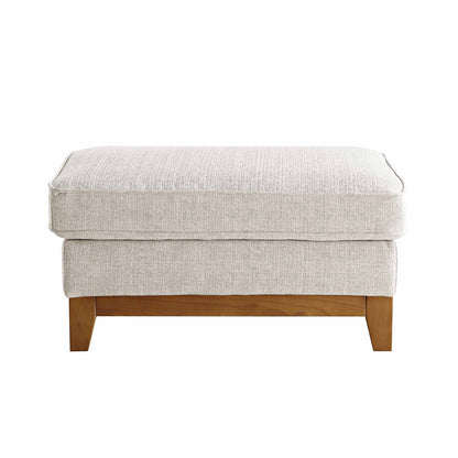 Repose-pieds de rangement en tissu Dipley Oatmeal