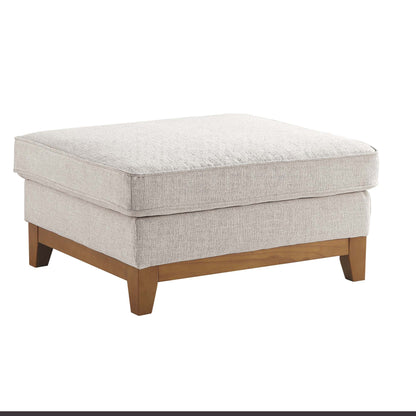 Repose-pieds de rangement en tissu Dipley Oatmeal