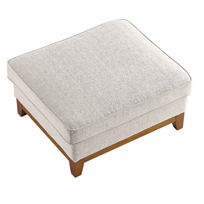 Repose-pieds de rangement en tissu Dipley Oatmeal