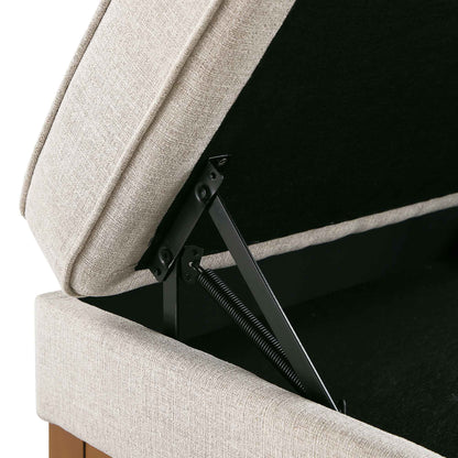 Repose-pieds de rangement en tissu Dipley Oatmeal