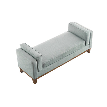 Banc rembourré en tissu tissé Dipley Sage