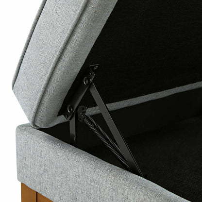 Repose-pieds de rangement en tissu tissé Dipley Sage