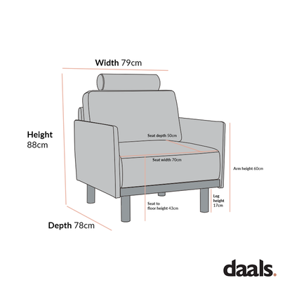 Fauteuil en tissu gris chiné Timber