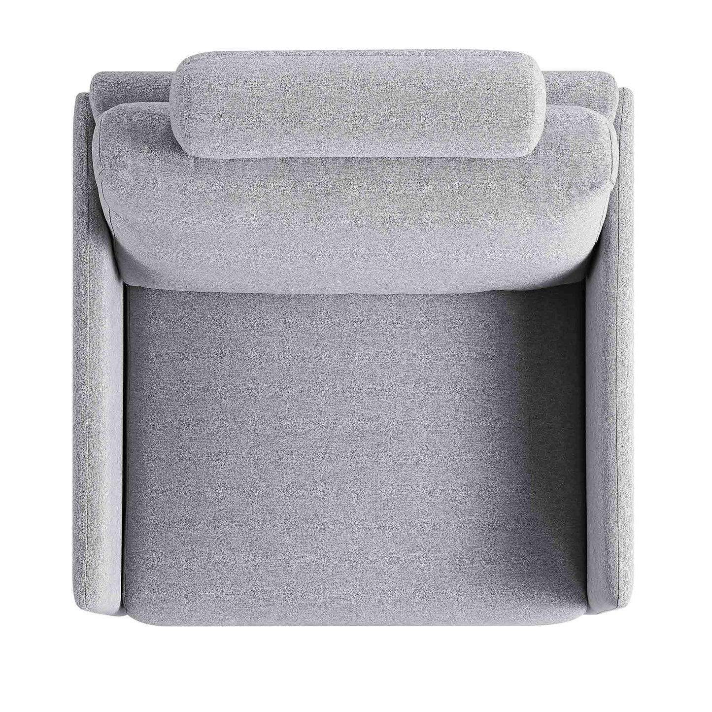 Fauteuil en tissu gris chiné Timber