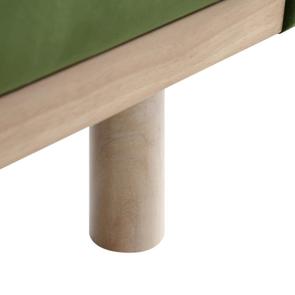 Canapé 3 places en velours vert fougère