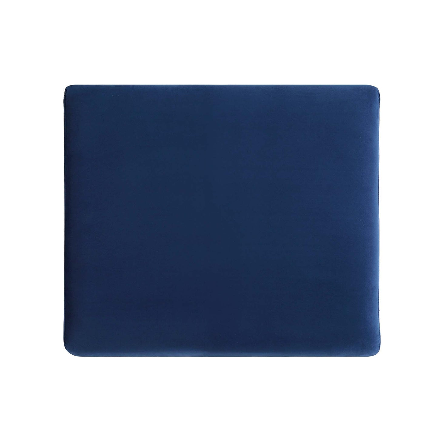 Pouf de rangement en velours bleu marine Timber