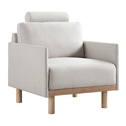 Fauteuil en tissu Timber Oatmeal