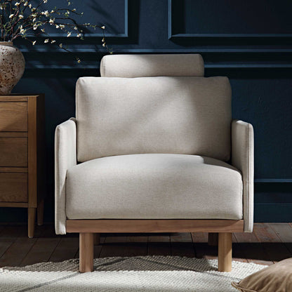 Fauteuil en tissu Timber Oatmeal