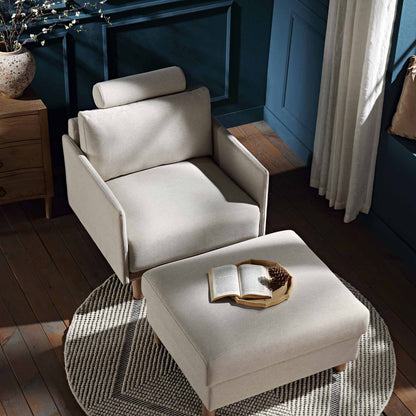 Fauteuil en tissu Timber Oatmeal