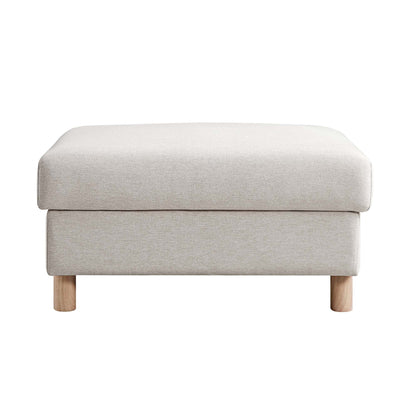 Pouf de rangement en tissu Timber Oatmeal