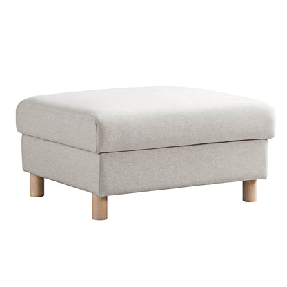 Pouf de rangement en tissu Timber Oatmeal