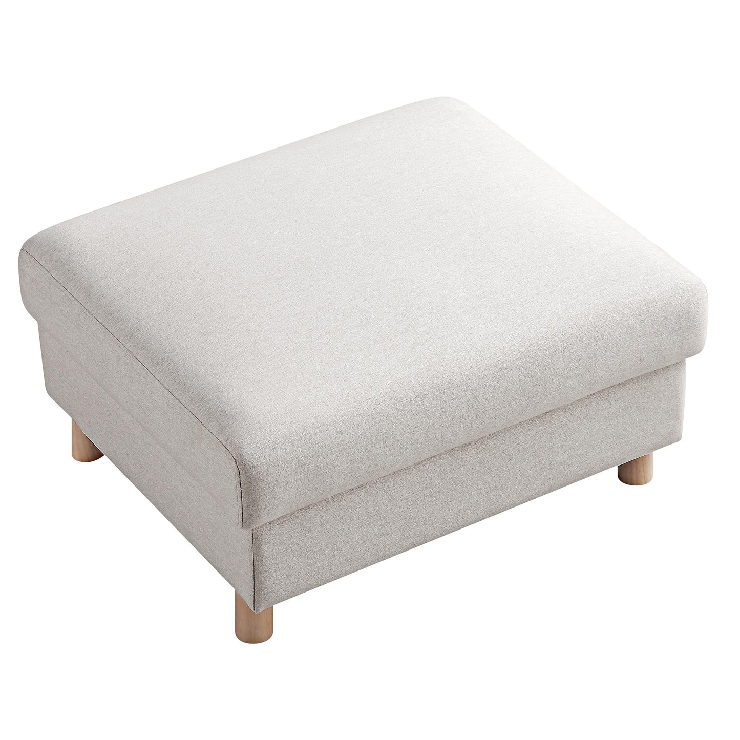 Pouf de rangement en tissu Timber Oatmeal