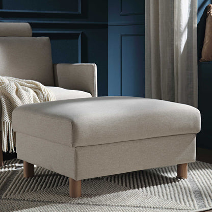 Pouf de rangement en tissu Timber Oatmeal