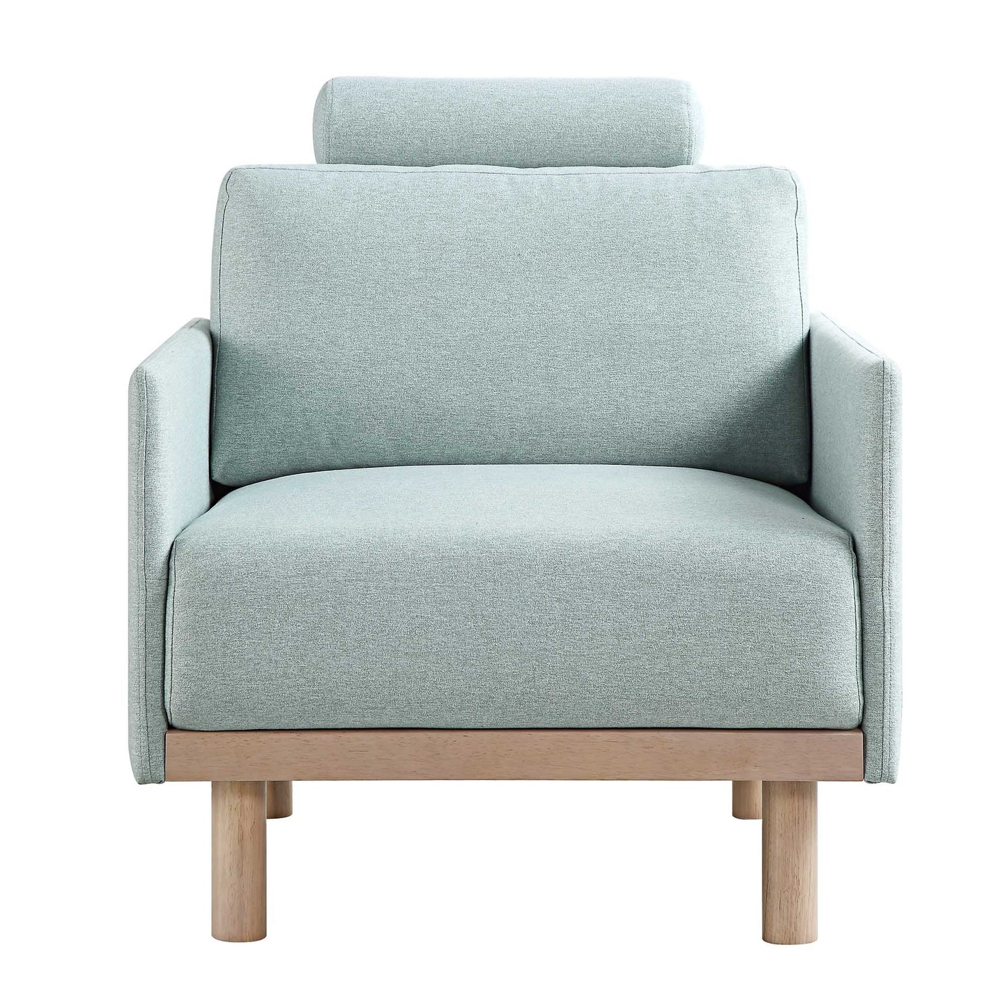 Fauteuil en tissu vert sauge Timber