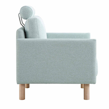 Fauteuil en tissu vert sauge Timber