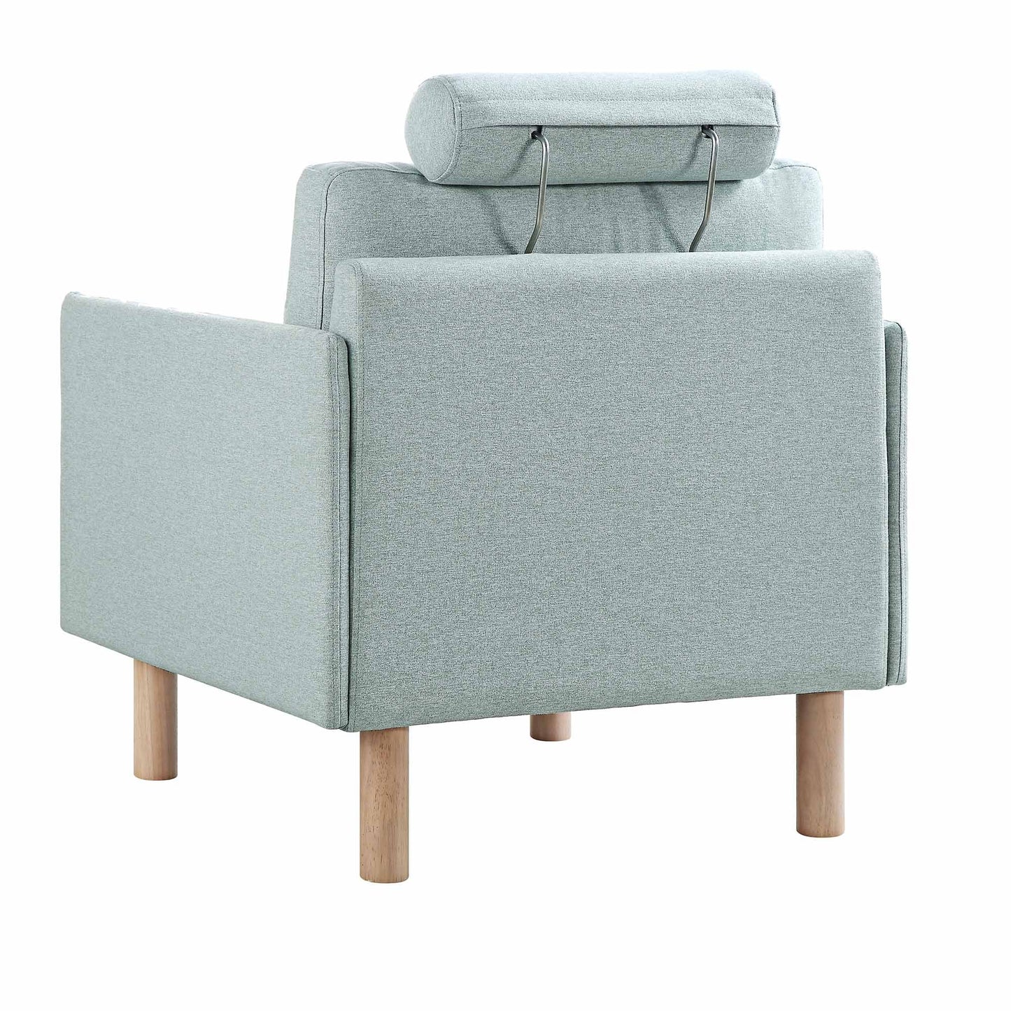 Fauteuil en tissu vert sauge Timber