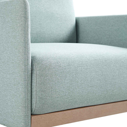 Fauteuil en tissu vert sauge Timber