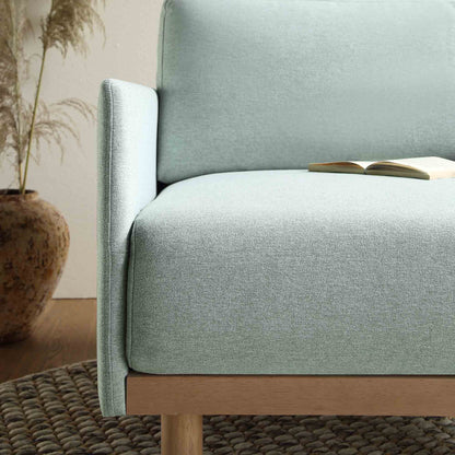 Fauteuil en tissu vert sauge Timber