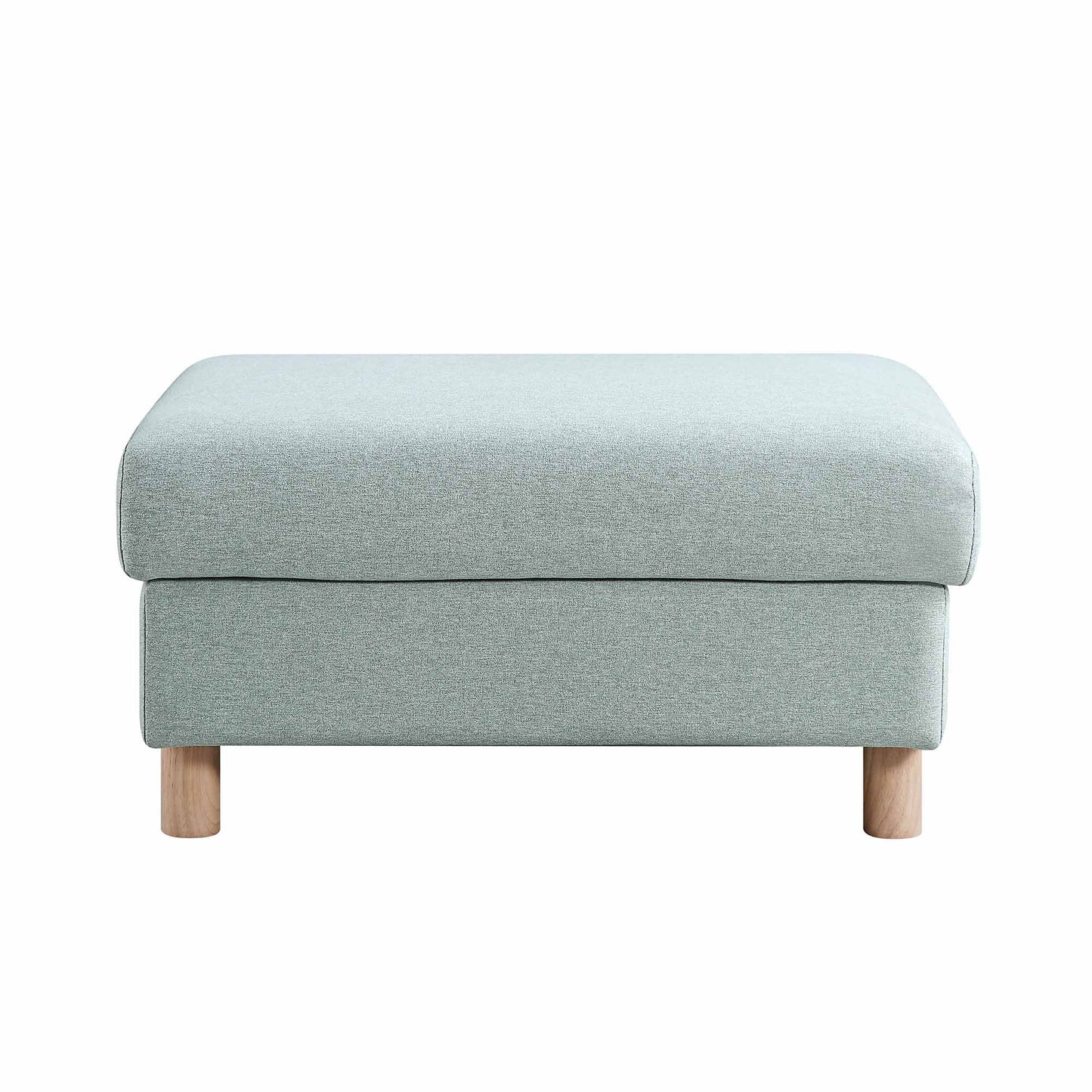 Pouf de rangement en tissu vert sauge Timber