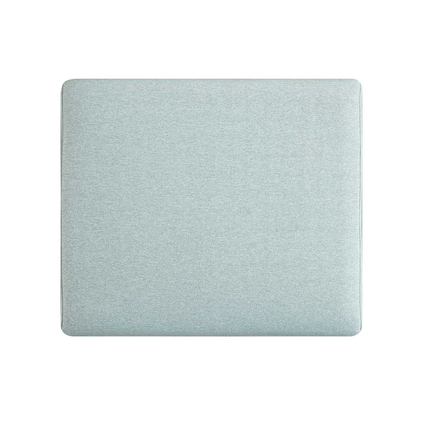 Pouf de rangement en tissu vert sauge Timber