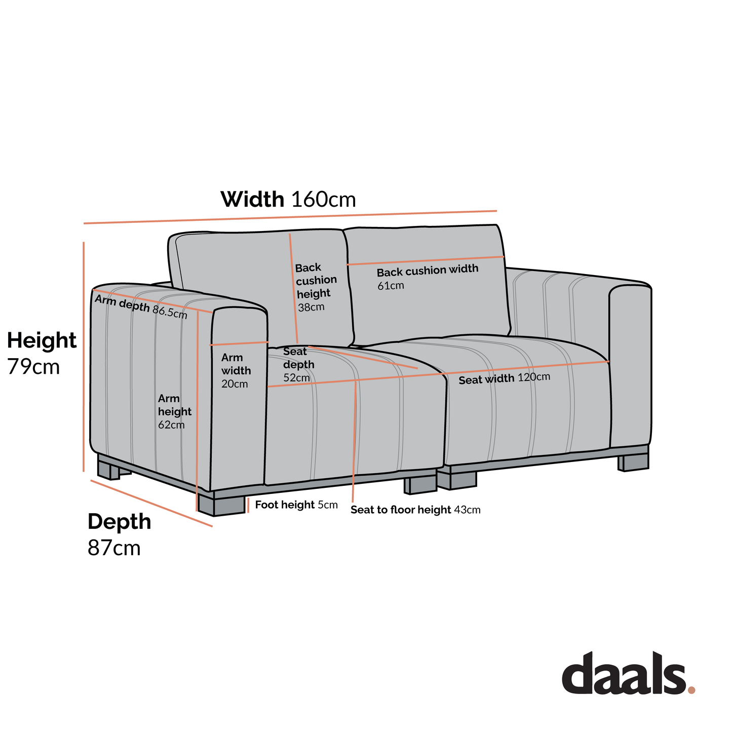 Canapé Belsize Beige Boucle avec base en bois, 2 places