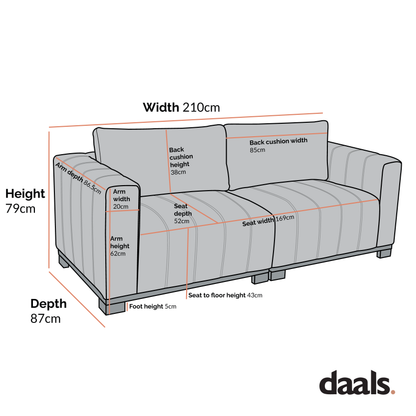 Canapé Belsize Beige Boucle avec base en bois, 3 places