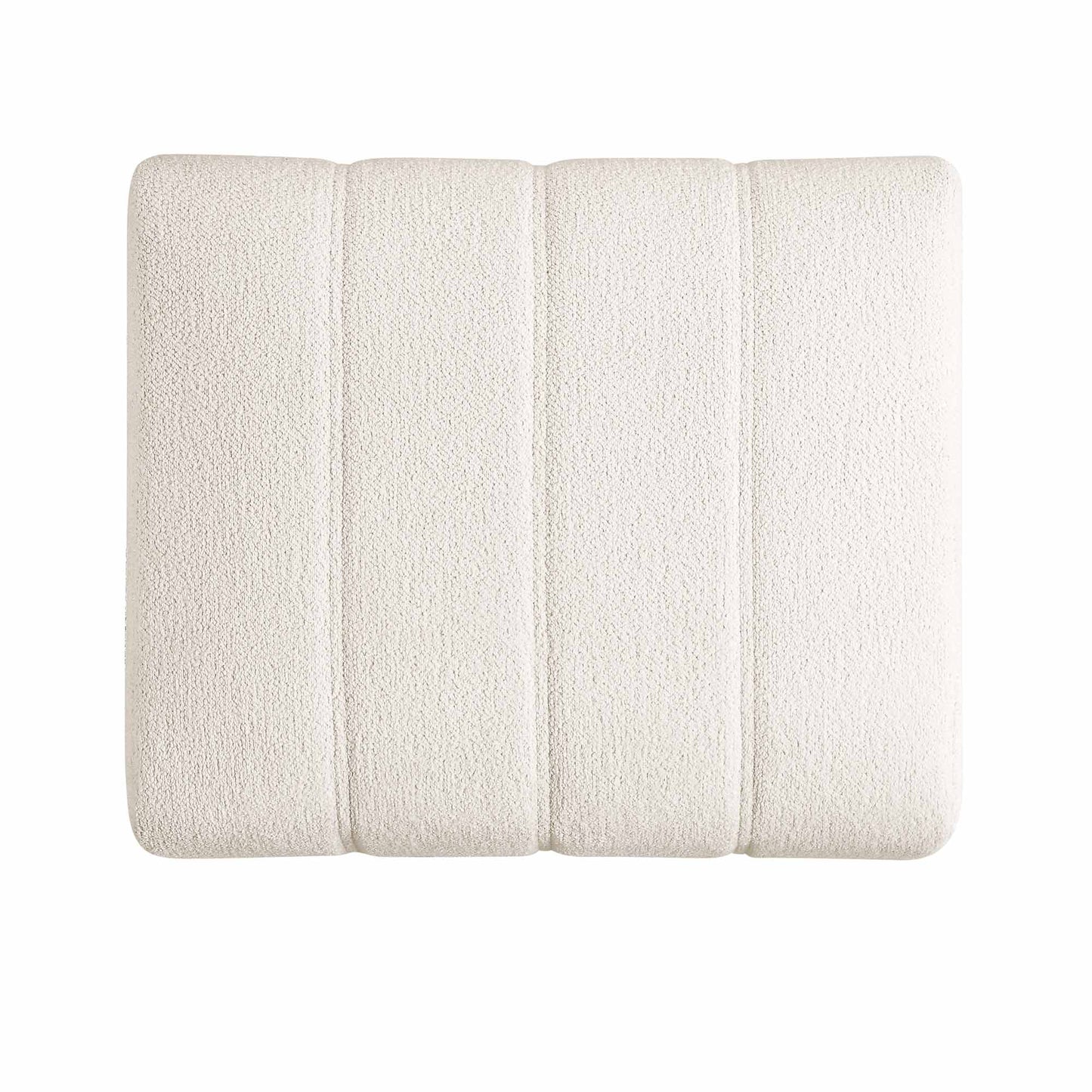 Repose-pieds Belsize Beige Boucle avec base en bois