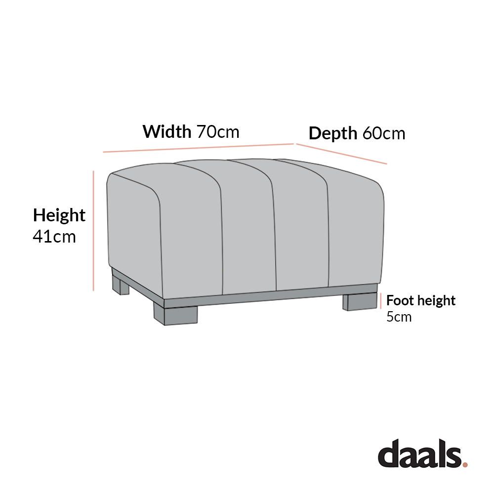 Repose-pieds Belsize Beige Boucle avec base en bois
