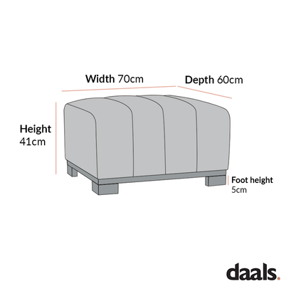 Repose-pieds Belsize Beige Boucle avec base en bois