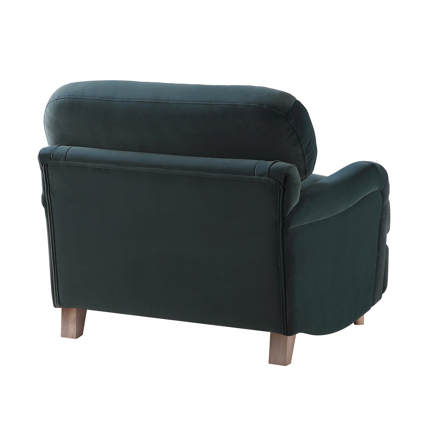 Daphnis, canapé en velours bleu égéen, 1 place