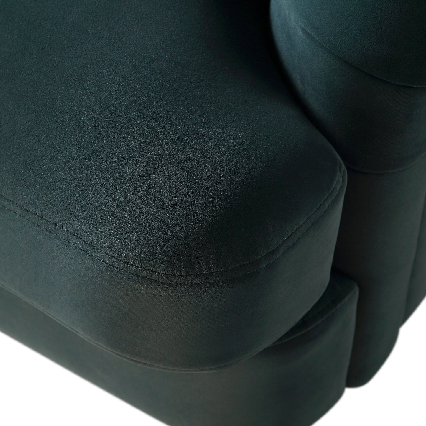 Daphnis, canapé en velours bleu égéen, 1 place