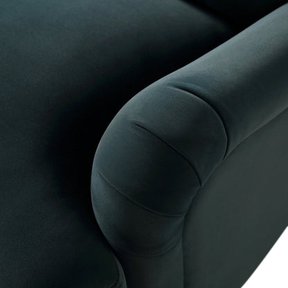 Canapé Daphnis en velours bleu égéen, 2 places