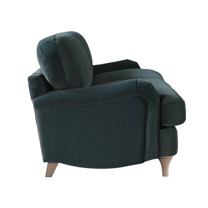 Canapé Daphnis en velours bleu égéen, 3 places