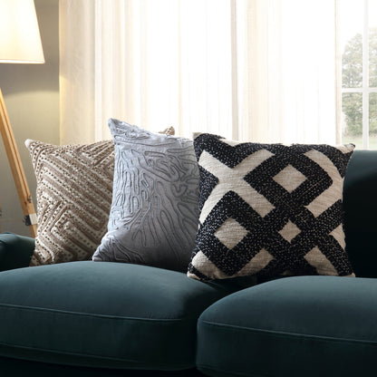 Canapé Daphnis en velours bleu égéen, 3 places