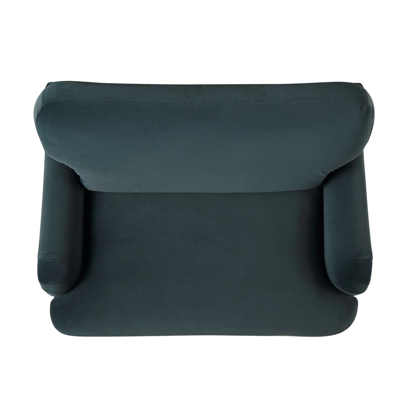 Canapé en velours bleu égéen Daphnis, causeuse