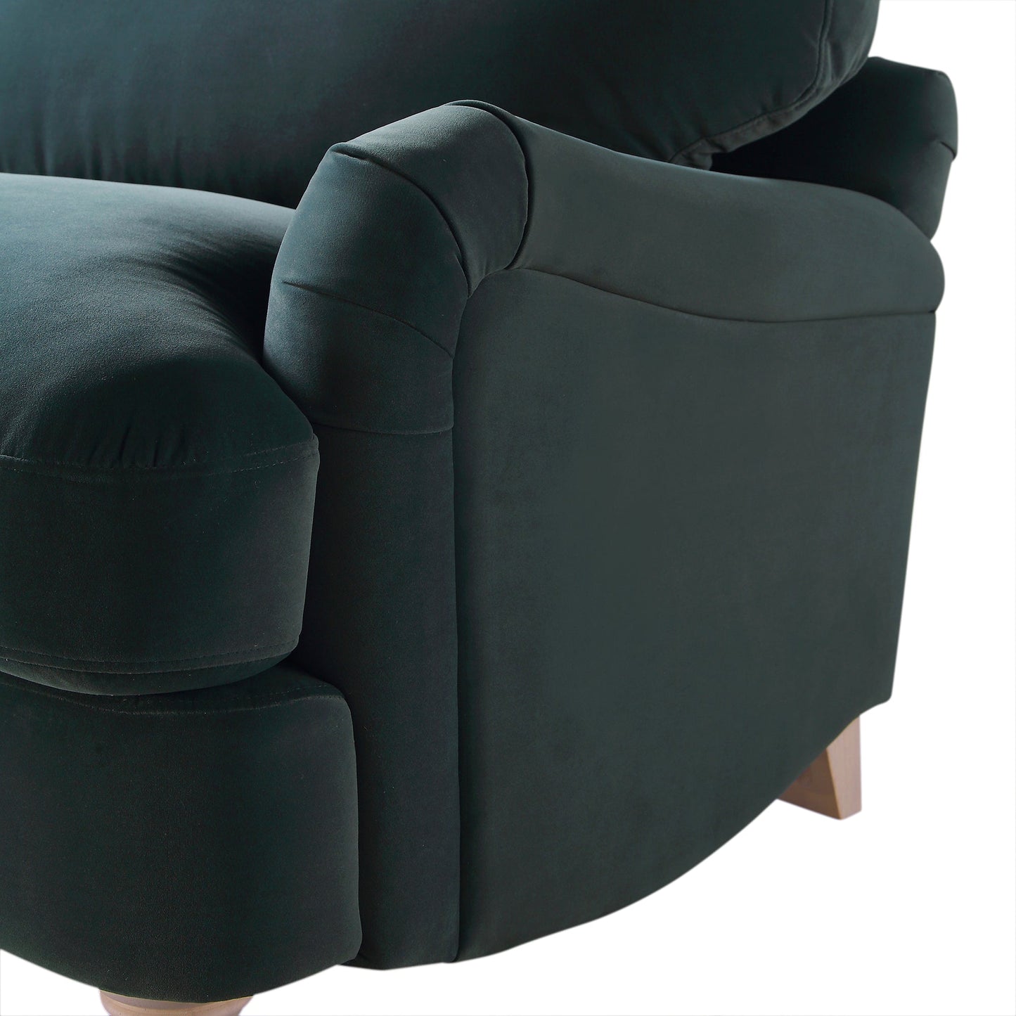 Canapé en velours bleu égéen Daphnis, causeuse