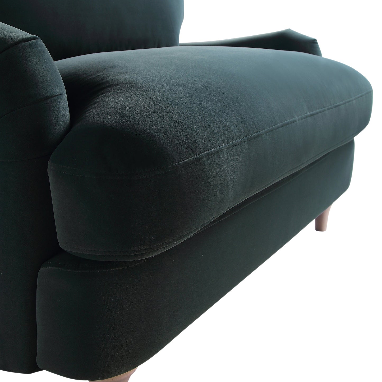 Canapé en velours bleu égéen Daphnis, causeuse