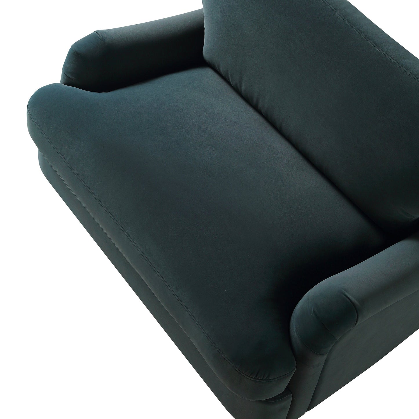 Canapé en velours bleu égéen Daphnis, causeuse