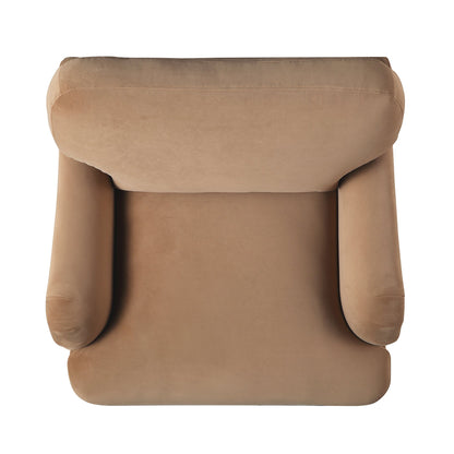 Canapé Daphnis en velours camel, 1 place