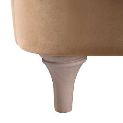 Canapé Daphnis en velours camel, 1 place