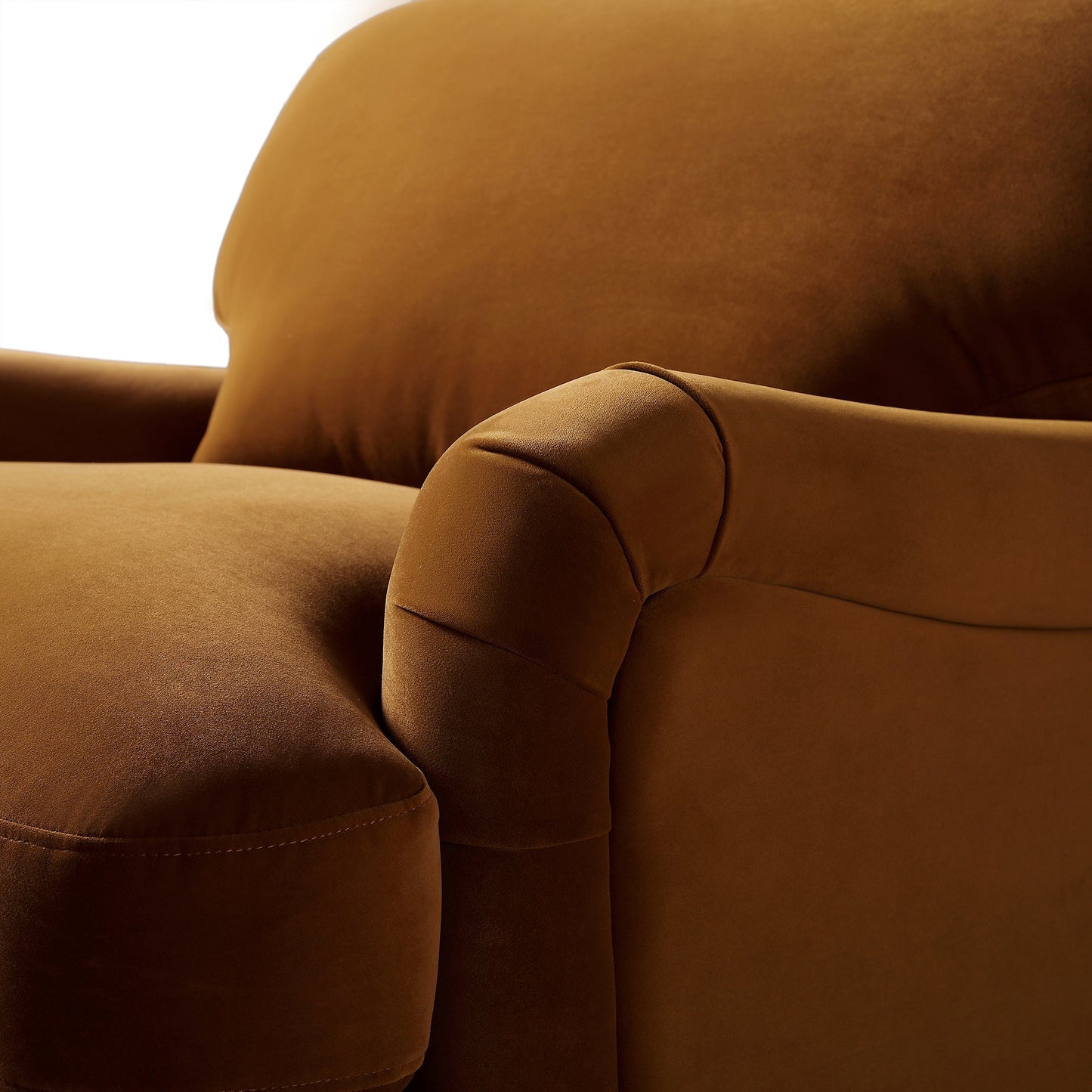 Canapé Daphnis en velours cannelle, 1 place