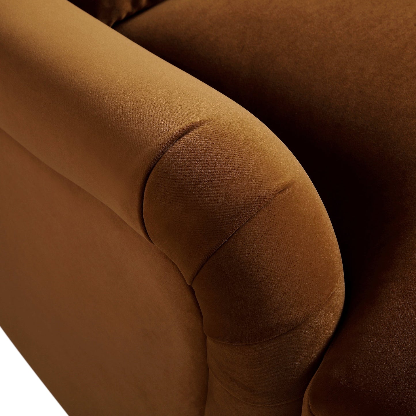 Canapé 2 places en velours cannelle Daphnis