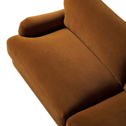 Canapé Daphnis en velours cannelle, 3 places
