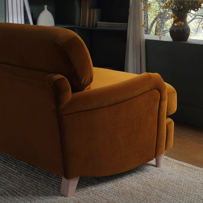 Canapé en velours cannelle Daphnis, causeuse