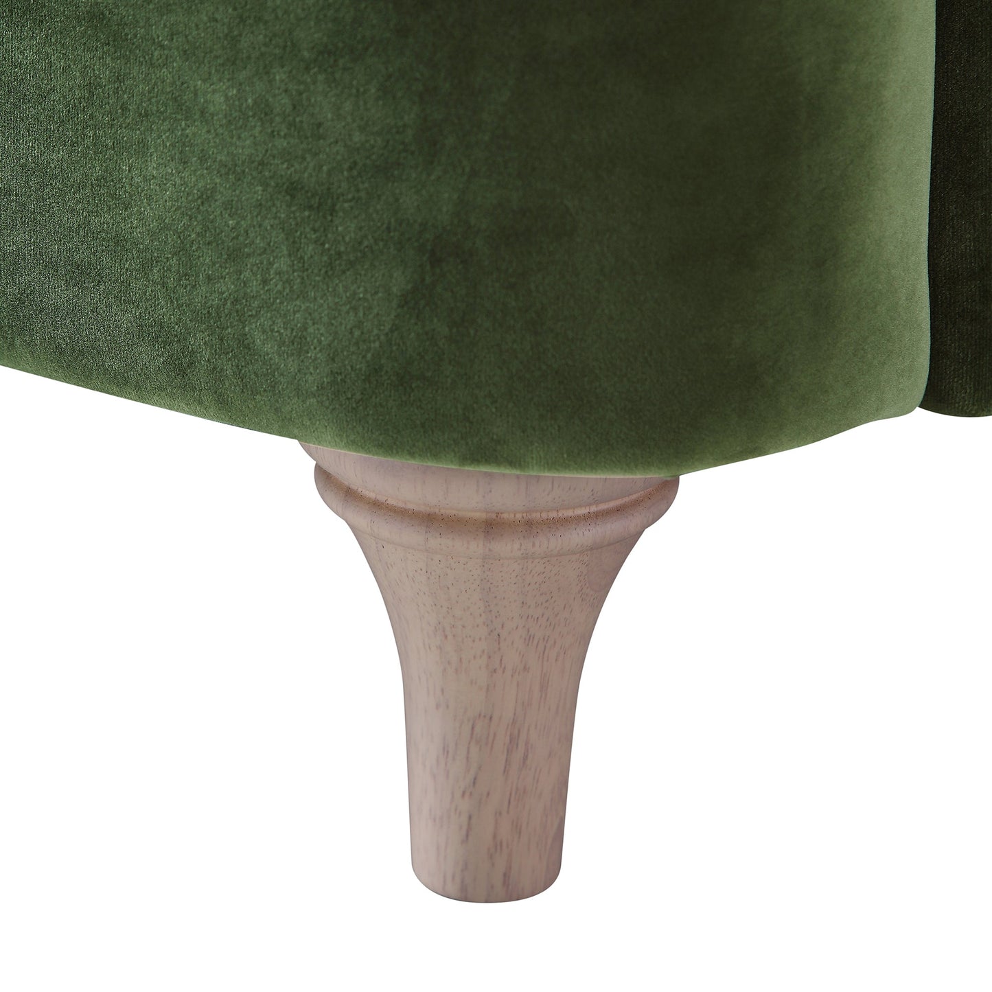 Canapé 1 place en velours vert Daphnis Fern