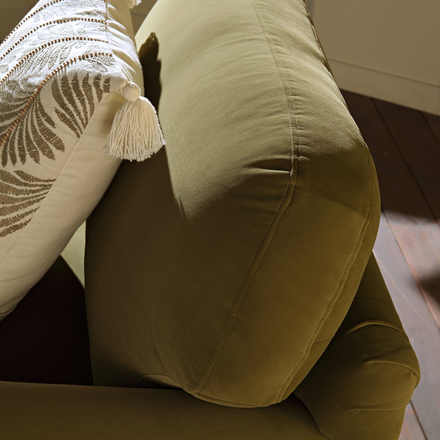 Daphnis Fudge, canapé en velours, 1 place